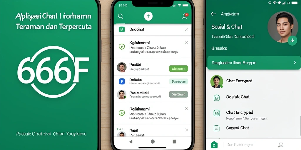 Antarmuka 666F yang sederhana dan aman untuk chatting.