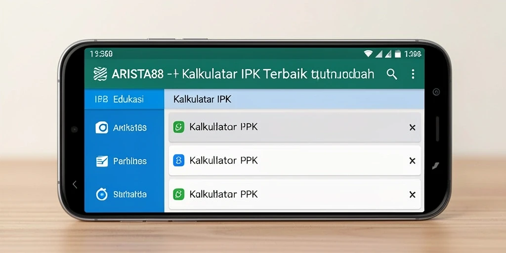 Tampilan antarmuka ARISTA88 yang sederhana dan informatif.