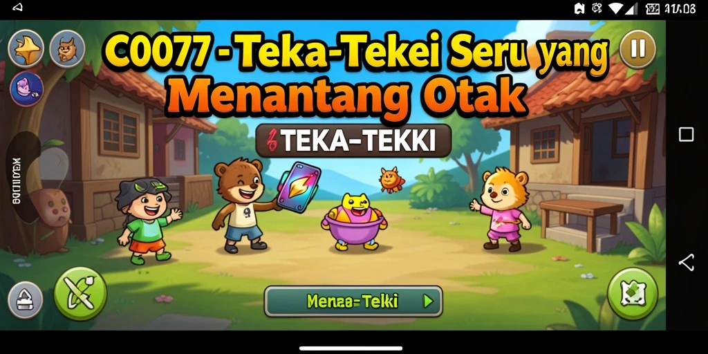 Tampilan antarmuka C0077 dengan berbagai teka-teki menantang.