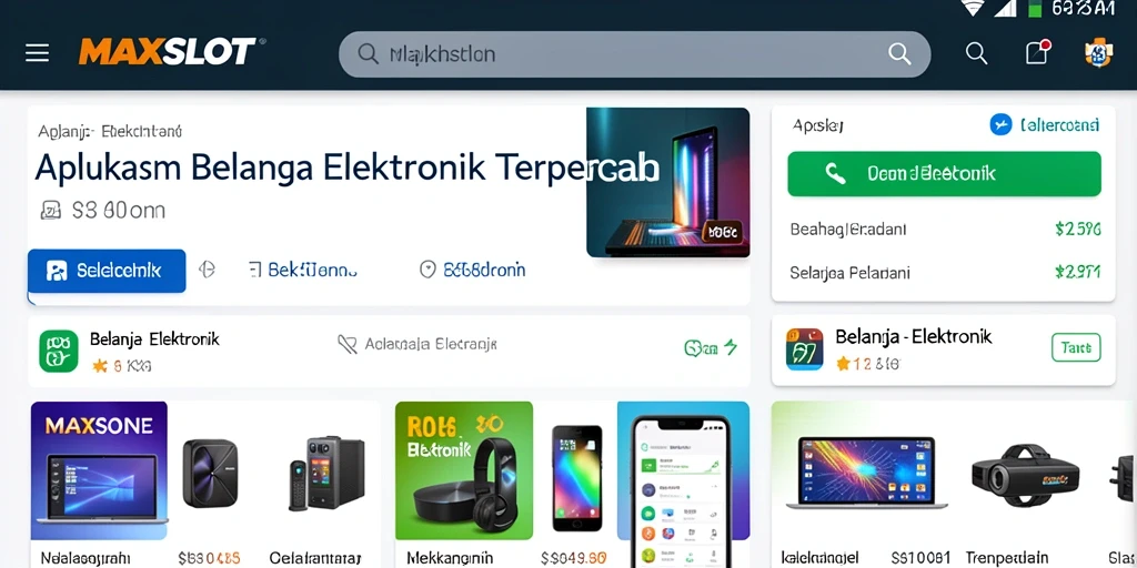 Tampilan menarik dari antarmuka MAXSLOT yang memudahkan pemilihan produk.