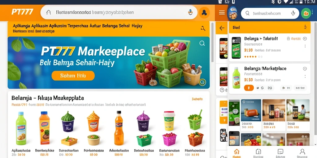 Antarmuka PT777 yang intuitif dan mudah digunakan untuk belanja.