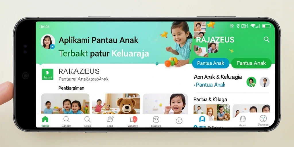 Antarmuka RAJAZEUS memudahkan pemantauan aktivitas anak secara efektif.