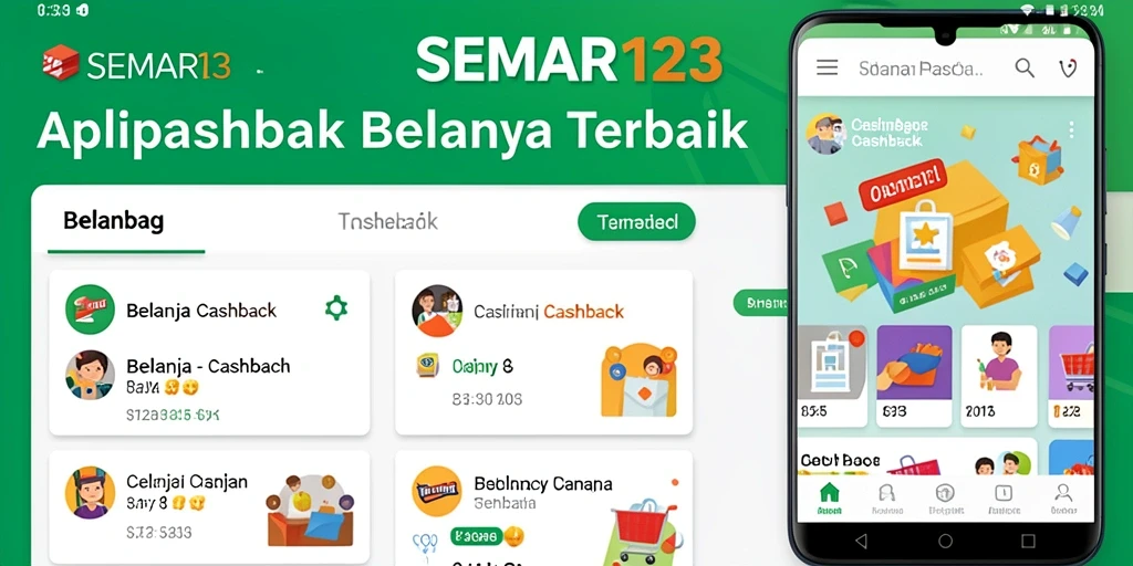 Tampilan antarmuka SEMAR123 dengan fitur cashback yang mudah digunakan.