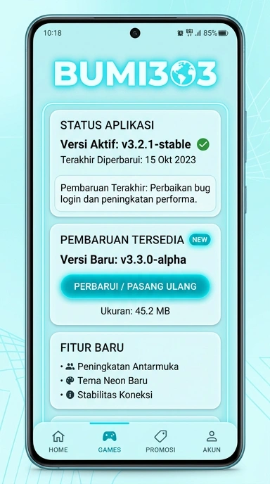 Riwayat Versi bumi303 untuk Pengguna Android